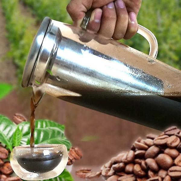 Kaldbrygget Kaffemaker, 1 Quart, 32 Oz Iskaffemaker, Cof