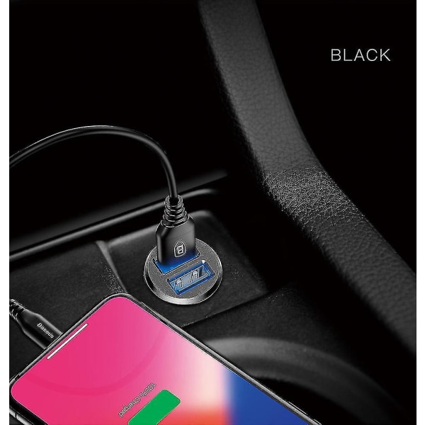 Mini biloplader til Iphone X Samsung S10 Xiaomi Mi 9 3.1a Hurtig bilopladning Usb bilopladeradapter Mobiltelefonoplader