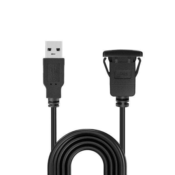 1m Sockelkabel Usb 3.0 Auto Car Flush Mount Hane Till Hona Förlängningssladd Instrumentpanel Kvadrat A