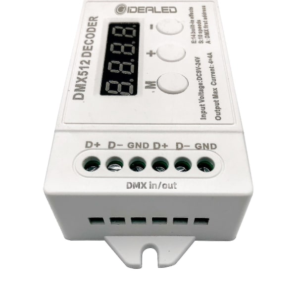 4ch Mini DMX 512 Dekoder RGBW LED Lysbånd Controller Konsol Brug Dekoreret Belysning Hjem Lys Dimmer Driver DC9V-24V