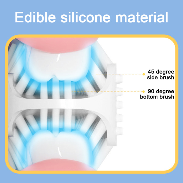 Elektrisk tandborste för barn i U-form, Sonic tandborste för barn, tecknad Style 1