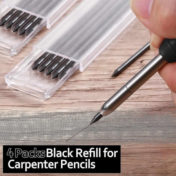 24 stykker svart 2,8 mm Hb refill ledninger for snekker blyant 141a | Fyndiq