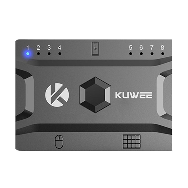 Bluetooth-hubb USB 5.0-omvandlare, trådlös hubbadapter för tangentbord och mus, stödjer 8 enheter för