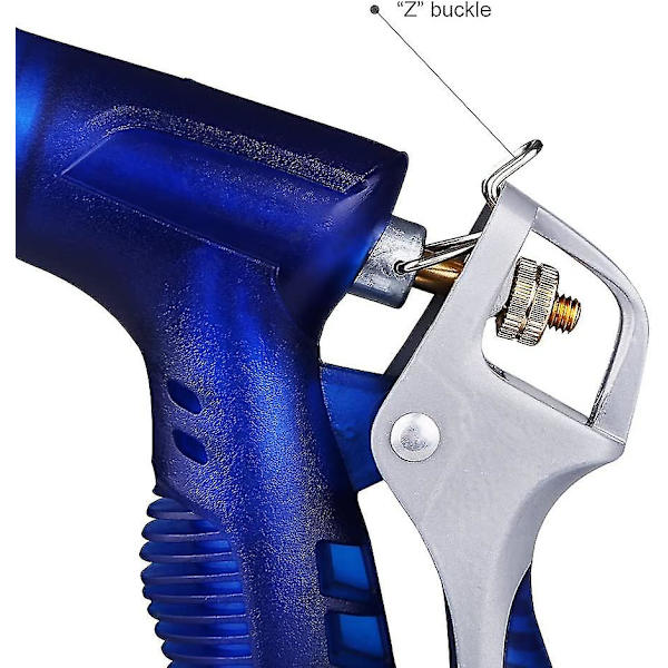 Heavy Duty Messing Have Slange Mundstykke Højtryks Justerbar Spray Pistol Til Vanding Af Planter Kæledyr Brusebad Vask Bil Rengøring Blå