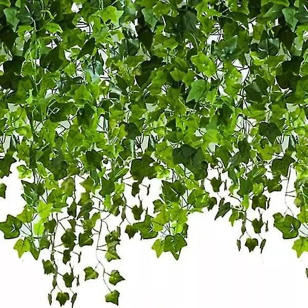 25 meter efeu guirlande / blad guirlande - 2m lang grøn