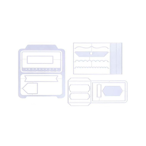 3-pack DIY Eming Skärformar 3D Schablonmall Metall Skärformar för Scrapbooking