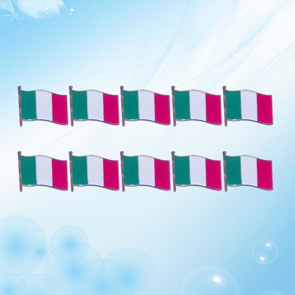 10 Stk National Flag Badge Italiensk Flag Badges National Flag