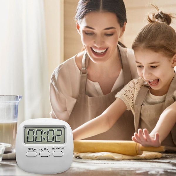 Køkken Timer Tæller Op Ned Madlavning Påmindelse Plastik Digital Lcd