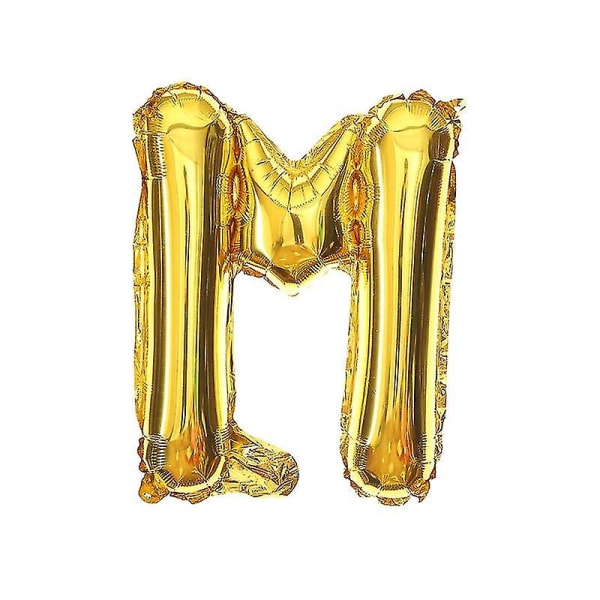 16 tommer guldfarvet aluminiumsfilm A-z bogstavballon til fødselsdagsjubilæum