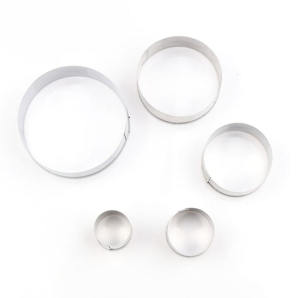 5pcs Round Circle Sugar Candy Cutting Die Baking Cutters Ceramics