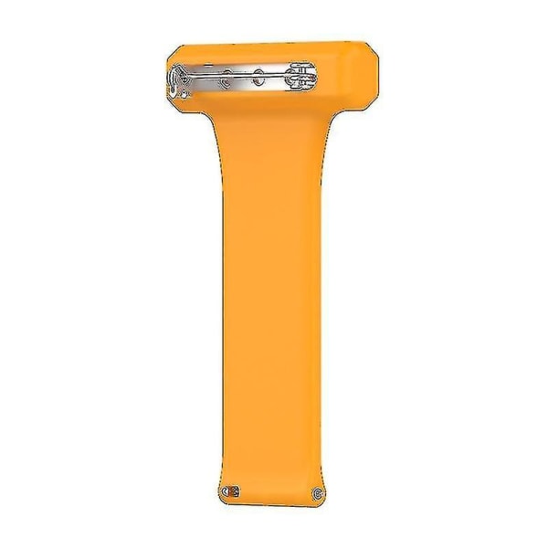 For Garmin Vivomove Style Silikon 20mm Sygeplejeur Fob Med Pin-on Brosche Rem Yellow