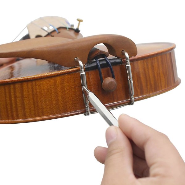 Ren kobber Sølvfarve Violin Hagestøtte Skruenøglenøgle