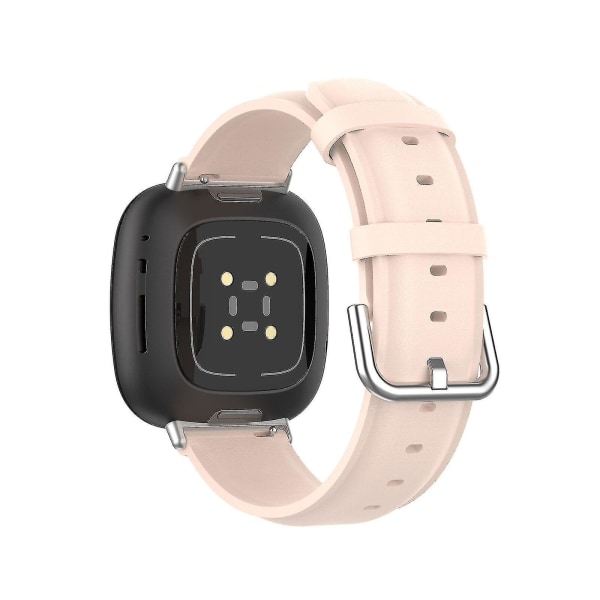 For Fitbit Versa 3 / Sense Band Læder Udskiftning Rem Strop[Pink]