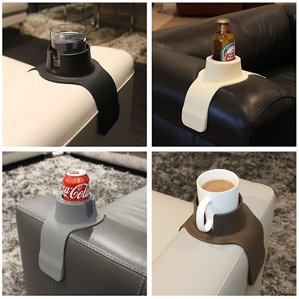 Sofa Armrest Organizer Med Koppholder Brett Stol Arm Tv Fjernkontrollholder For Recliner Sofa Armstol Sengeside Oppbevaringslommer Bag