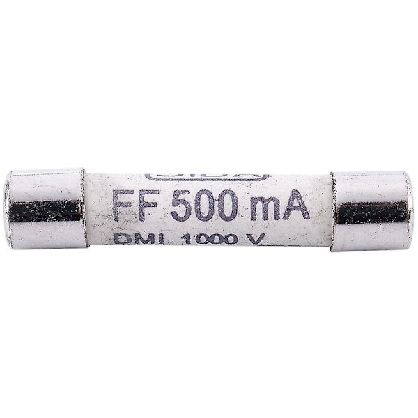 10 stk sølv+hvite keramikk 1000v 500ma 6,3 x 32mm hvite keramiske sikringer for multimeter 3 x 0,5 x 0,5
