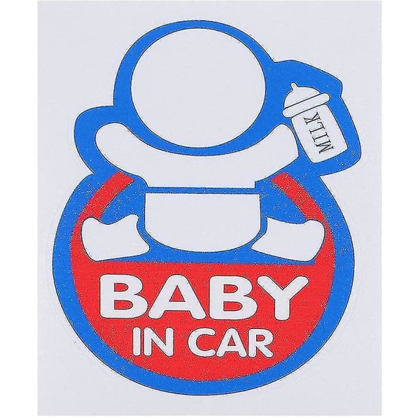 Baby i bil advarselsklistremerke Baby On Board Reflekterende sikkerhetsskilt (1 stk, blå)