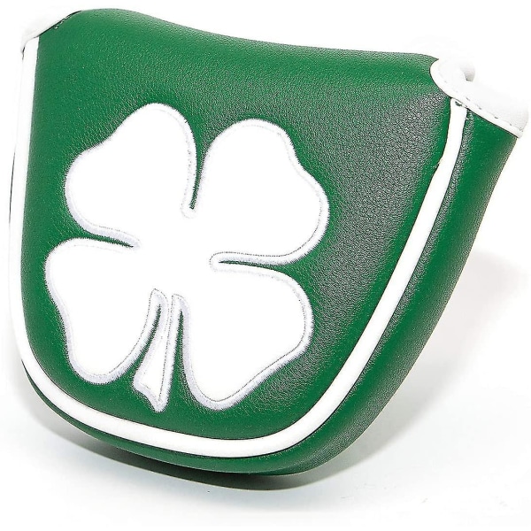 Dhrs Golf Grön Vit Shamrock Golf Headcover Head Covers Magnetisk Mallet Putter Club Cover