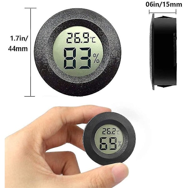 Digital Hygrometer Termometer LCD-skärm för Fuktighetsmätare i Källare