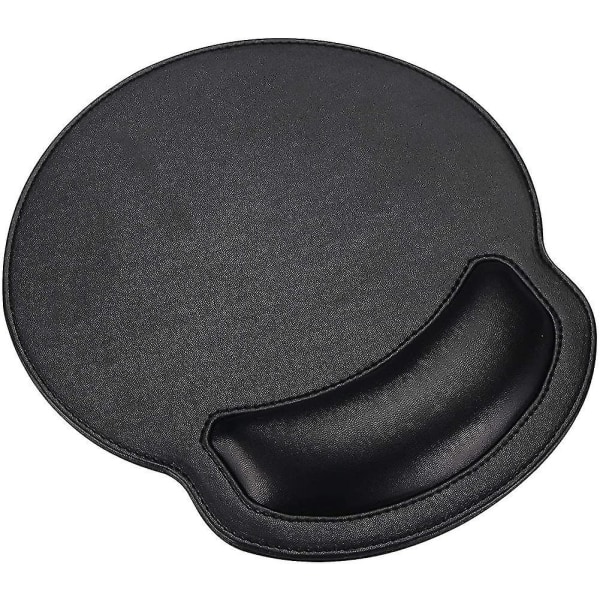 Musmatta med handledsstöd i PU-konstläder, ergonomisk, halkfri, för bärbar dator