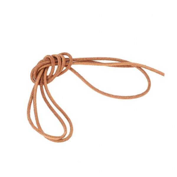 1 m rund skinnsnortråd for Kumihimo-smykkearmbånd
