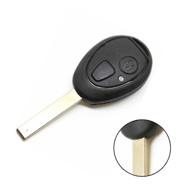 Bil 2 knappar fjärrkontroll nyckel fob skal fodral tomt blad Fo