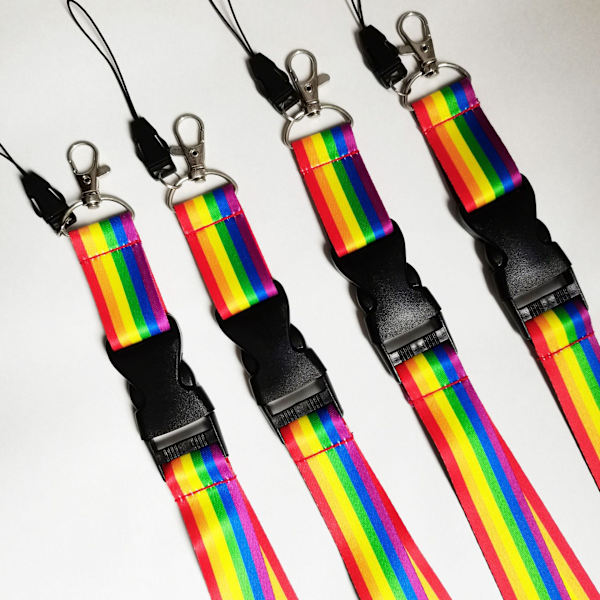 [2-PAK] Praktisk nøglering med Pride-mønster i flere farver