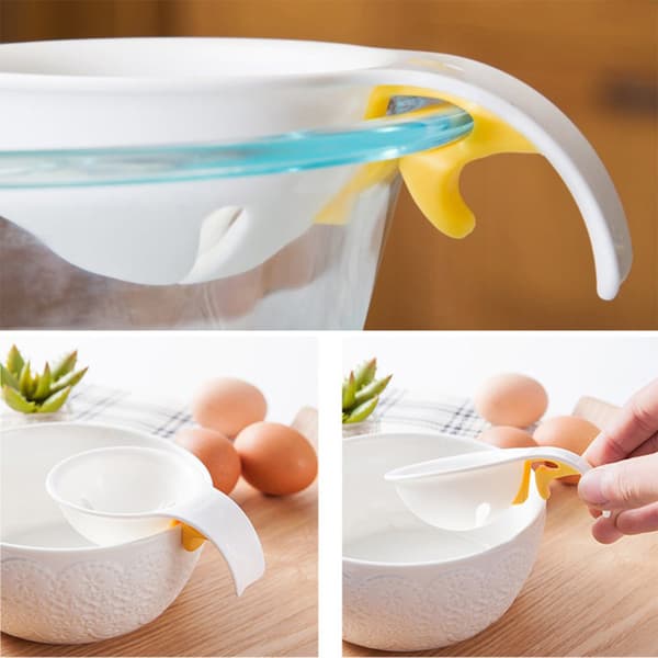 3 st äggseparatorer Clip-on äggseparator Äggulvita Separator från gula
