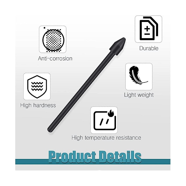 50 stk. spisser til styluspenn, refill, erstatningspisser for Note10/Note10 Plus/Note 20/S7/S7 Plus