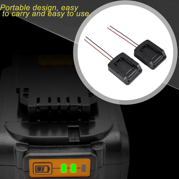 2 st adapter för 18v ​​20v Li-, med 14 Gau-ledningar, omvandlare för hjul Adap