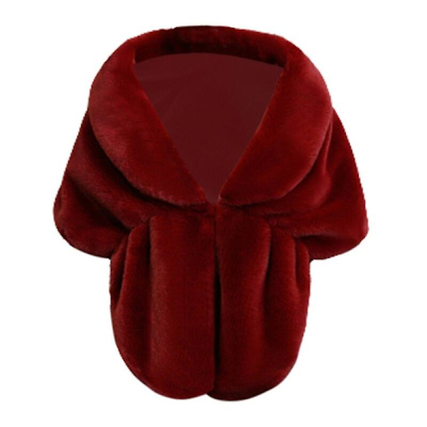 Vinter Elegant Dame Imiteret Pels Kappe Brude Imiteret Pels Frakke Kvinder Bryllup Sjal Aften Fest Wraps Slim Pels Skulder Kapper BJR S