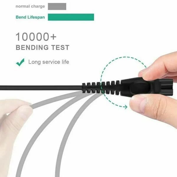 Sort USB-opladerkabel til Philips OneBlade QP2630 barbermaskine og trimmer