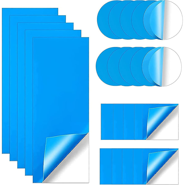 60 stk. PVC selvklæbende reparationslapper, swimmingpool liner lap