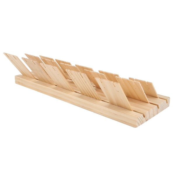 Smyckesdisplay i trä, halsband, berlocker, smyckesbricka, örhängen, kortmodell, hängsmycke