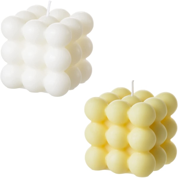 Bubble kynttilä - Cube Soijavahakynttilät, Sisustuskynttilä, Set 2 osaa, Kotikäyttö ja lahja