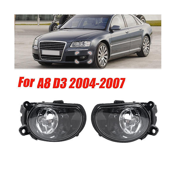 För A8 D3 2004-2007 4e0941699a Vänster Fram Dimljus Lampa Montering Med Halogenlampor