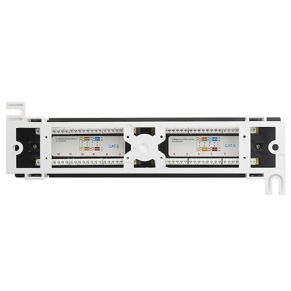 Netværksværktøjssæt 12 porte Cat6 patchpanel Rj45 netværksvægmontering rack med overfladevægmontering B