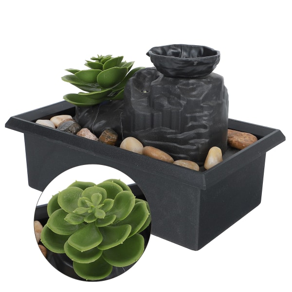 Plantekar Potter Inneplanter Rennende vann Dekor Feng Shui Fontene Ornament Bordplate Fontene Dekor Fontene Fengshui Dekorasjon