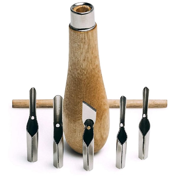 Lino Block Cutting Rubber Stamp Carving Med 5 Blade Wood Håndtak Trykkfremstilling Carving Set