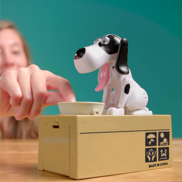 Cartoon Elektrisk Hund Rolig Sparbössa Plast Tillverkad Realistisk Dekor Leksak