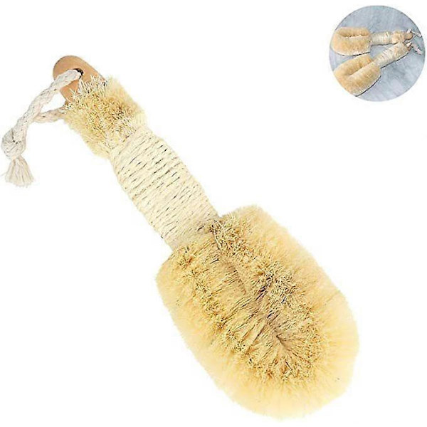 (1 styck) Sisal duschborste, duschrengöringsborste i växtfibrer, skrubbborste, duschborste