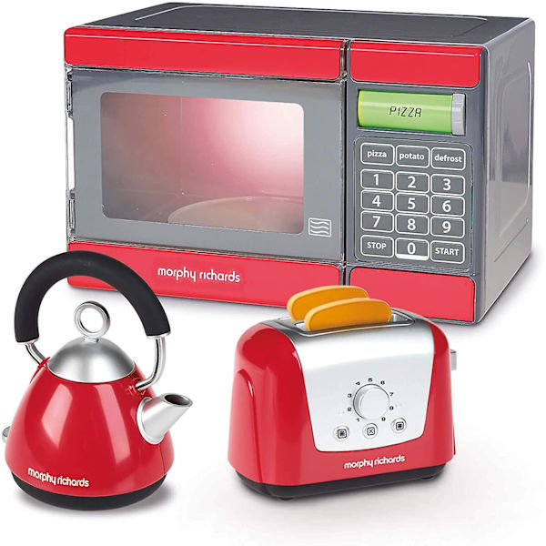 Morphy Richards Mikrovågsugn, Vattenkokare & Brödrost Set | Snygga Leksaksköksapparater För Barn Från 3 År | Ser Precis Ut Som De Riktiga!