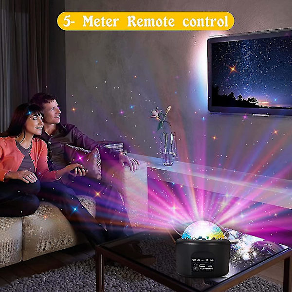 Led-stjerneprojektor, Galaxy-stjerneprojektor-natlysprojektor med Bluetooth