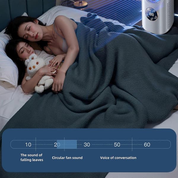 Bærbar USB-luftkøler Bladløs elektrisk ventilator 6-trins lydløs timer klimaanlæg køleventilator befugter konditioneringsventilator
