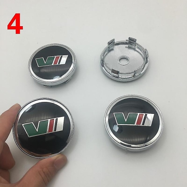 4 stk 60mm Bilhjul Navkapsler Deksel For Skoda Ford Opel Peugeot Volvo Cadillac