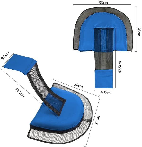 Sæt med 2 flydende ramper til redning i swimmingpool, swimmingpooltilbehør, blå, 33*28*3 cm