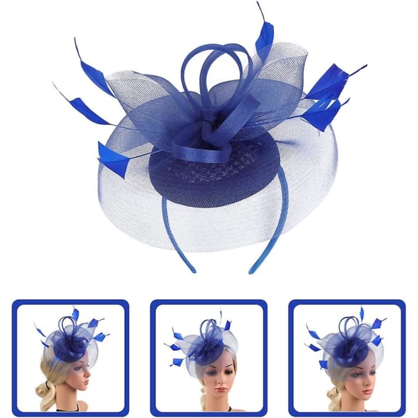 Valkoinen Fascinator Naisten Hiussoljet Fascinators Hat Kukka Verkko Nauhat