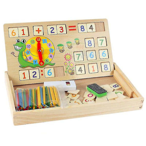 Matematik Leksak Trä Träleksak Med Ritning Träbräda Lärande Leksak För Barn 3 4 5 År Gammal