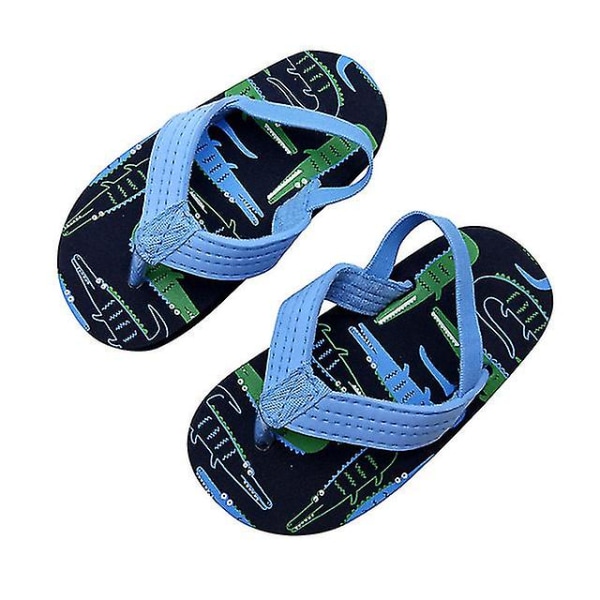 Barnslippers Flip-flops Sommersandaler for gutter og jenter Blue 25