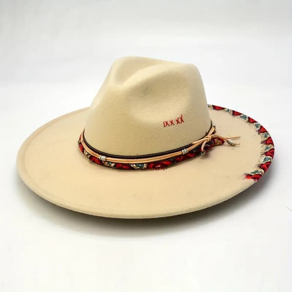 Vintage Boho Fedora med Flettet Bælte - Klassisk Trilby Hat til Kvinder, Perfekt til Efterår & Vinter