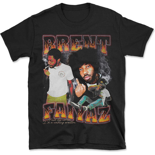 Brent Faiyaz F The World Retro Vintage Style Hip Hiop Rap T-shirt L